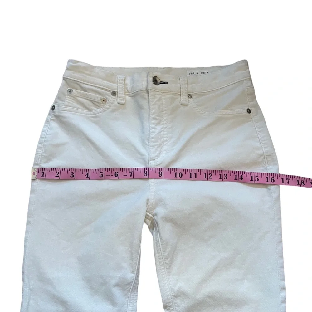 Rag & Bone High Rise Skinny Velvet Pants - Antique White - Picture 7 of 12